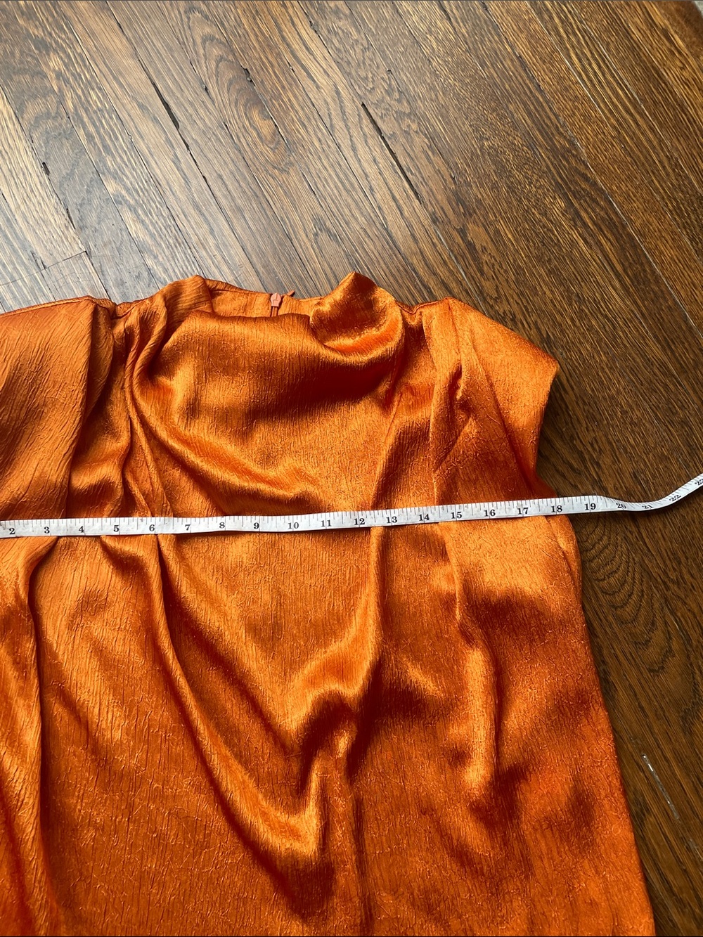 Zara Orange Blouse with Tie Waist - Picture 4 of 5